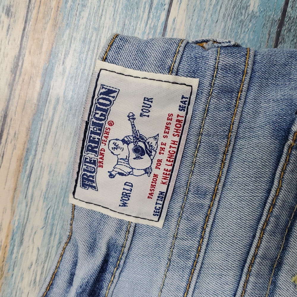 True Religion Light Wash Denim Shorts - Picture 9 of 11